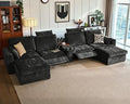 175" Modular Reclining Sofa 6 Seater U-Shaped Couch by BEDEEP