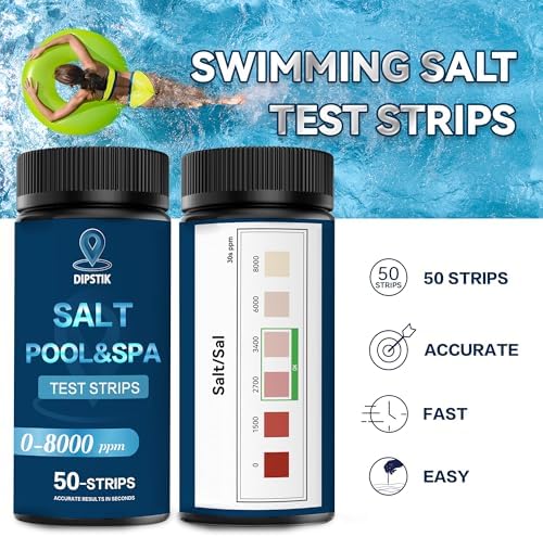 Saltwater Pool Test Strips, 0-8000 ppm, Salt Test Strips Kit - Image 5