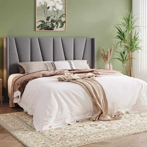 Allewie King Size Platform Velvet Bed Frame - Image 3