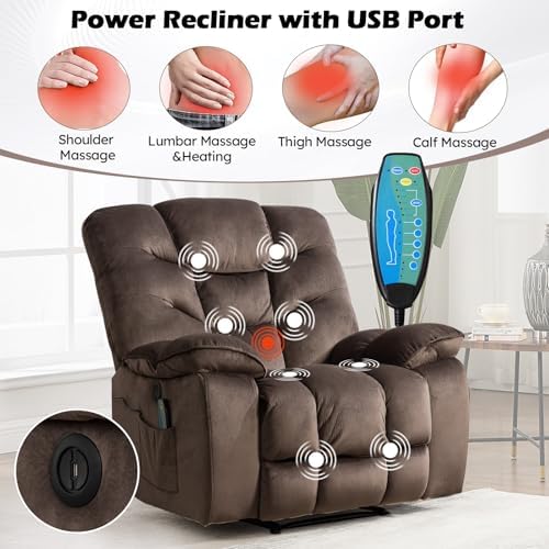 HAOMARKETS 2-Piece Recliner Sofa Couch Set, Include Single Power Electric - Image 3