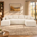 118" Boneless Couch, Modular Sectional Sofa by Yimilife
