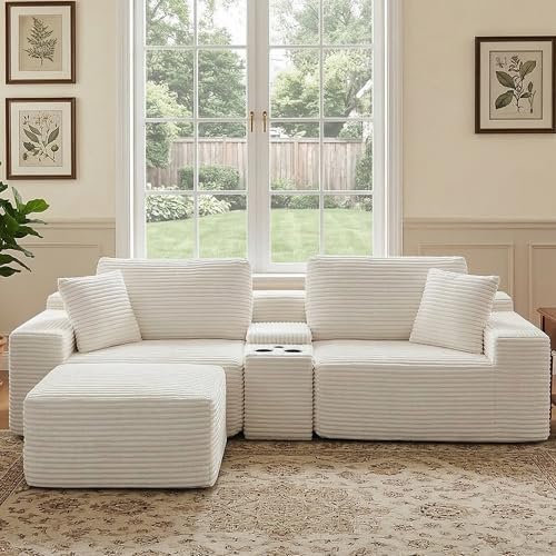 ivoros 111 Inch Modular Sectional Sofa Couch, Oversized Modern Cloud Couch by ivoros