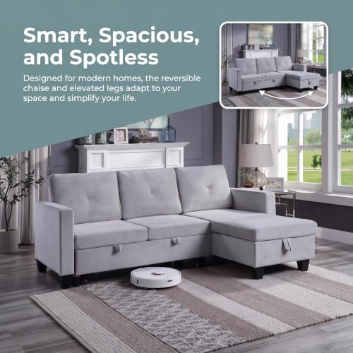 82'' Queen 3-Seat Pull Out Sleeper Sofa Bed - Image 6