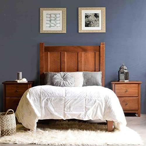 Grain Wood Furniture Shaker Solid Wood Panel Platform Bed, Twin Size - Image 3