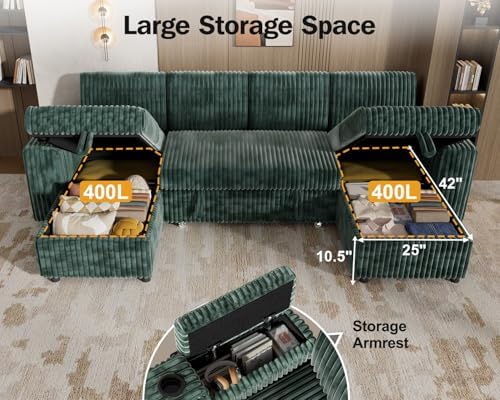 WEUP 108" Modular Sectional Sleeper Sofa - Image 5