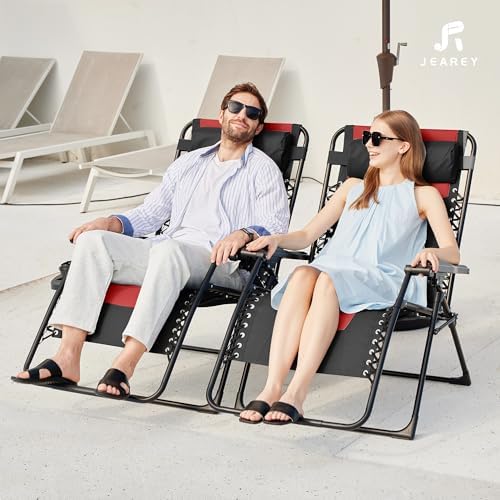 JEAREY Zero Gravity Chair, Oversized Padded Recliner - Image 2