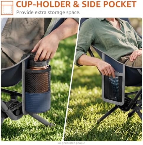 Portable Folding Rocking Camping Chair - Image 6