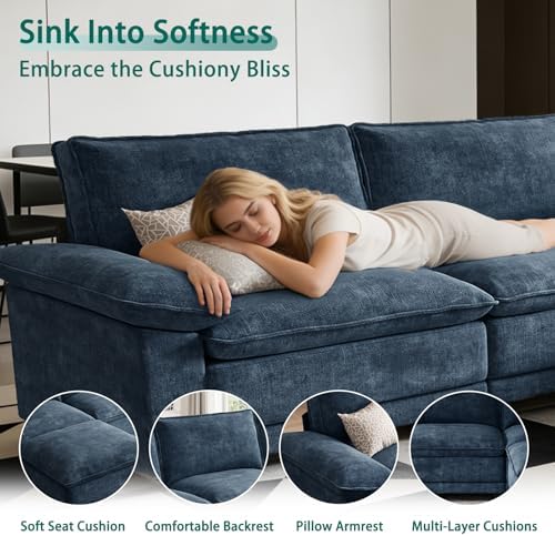108" Modular Sectional Couch, L Shaped Cloud Sofa - Image 4