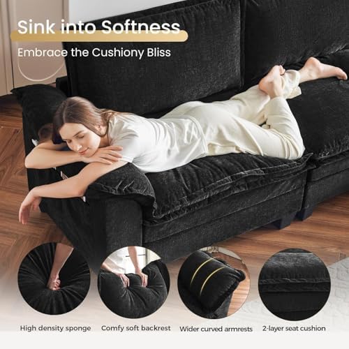 89 Inch Modular Sectional Couches, 4 Seater Sectional Cloud Sofa - Image 3