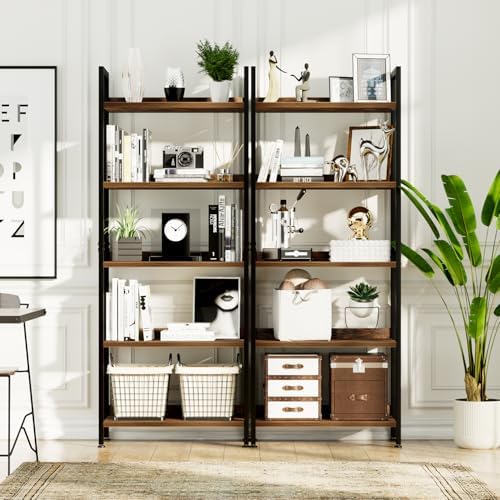 NUMENN Bookshelf, 5 Tier Freestanding Shelving Unit - Image 5