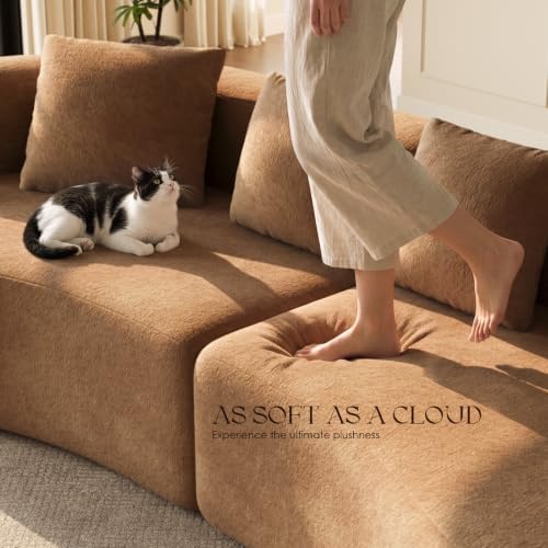 110" Boneless Sectional Couch Modern Curved Sofa - Image 6
