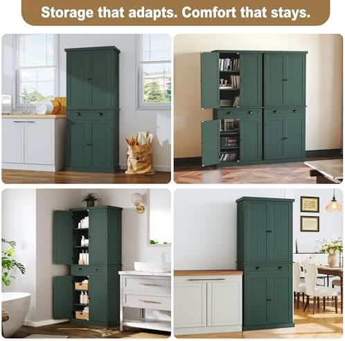 ARTPOWER 72" Tall Freestanding Pantry & Kitchen Storage Cabinet - Image 4