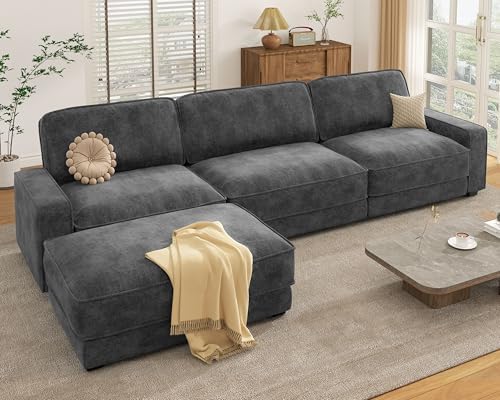 Vipbear 120" Oversized Modular Sectional Sofa, L Shaped Couch Set by VipbearLiving