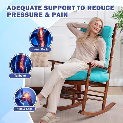 IPYNBAP Rocking Chair Cushion, Waterproof and Fade-Resistant Patio Chair - Image 6