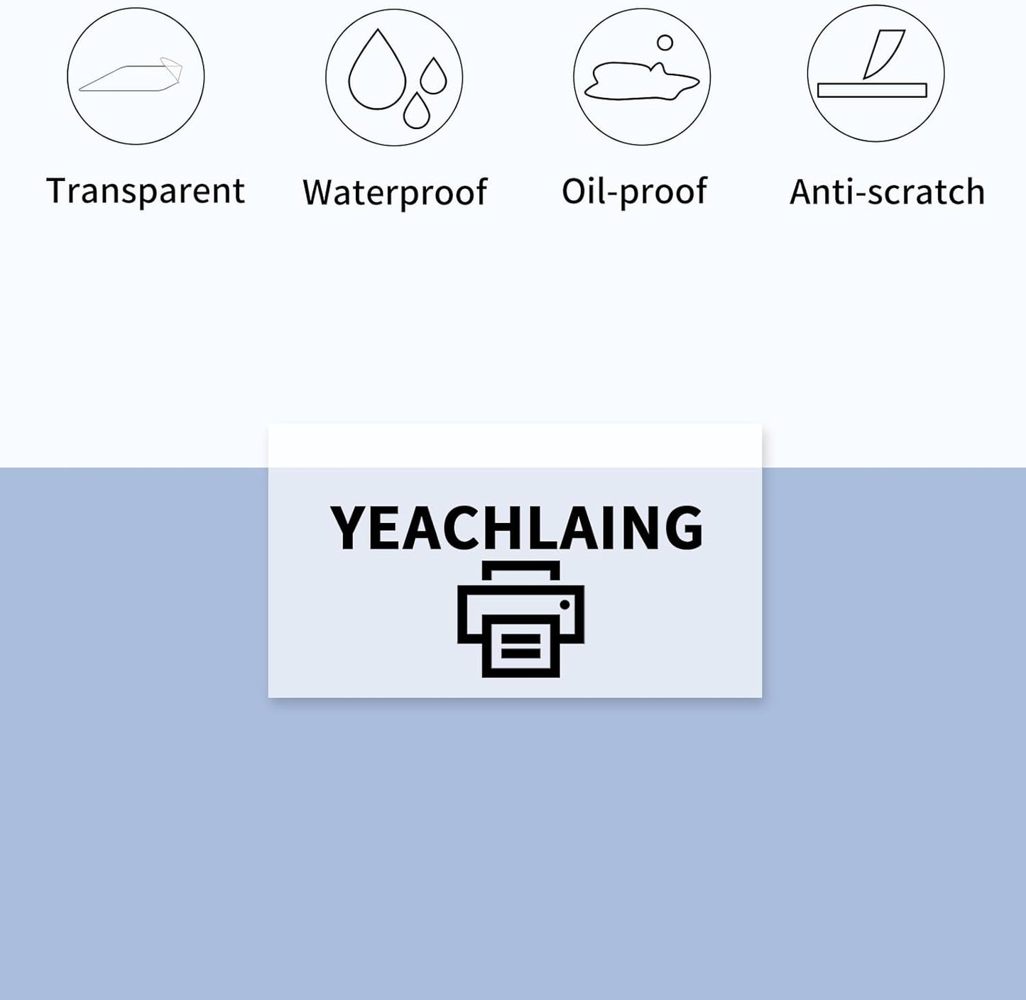 1.25" x 2.25" Transparent Thermal Label Stickers,Waterproof Thermal Printer Sticker Labels for Gift Wrapping, Self-Adhesive Name Price Tag DIY Custom Logo Design (500 pcs,Clear)