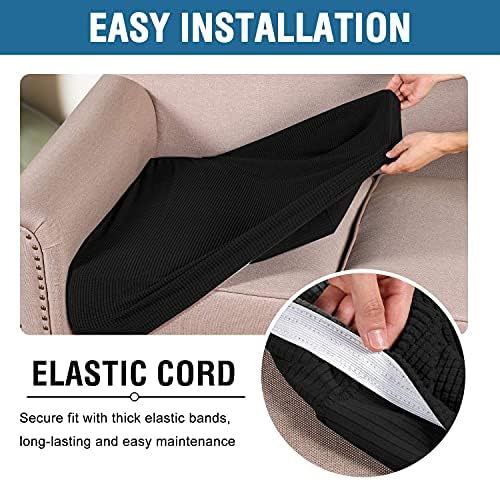 H.VERSAILTEX Super Stretch Individual Seat Sofa Covers Couch Slipcover Sets - Image 5