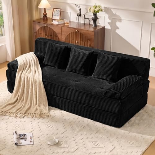 78.7IN Convertible Folding Sofa Bed, 3 Seater Sleeper Sofa Couch by LOOMORA
