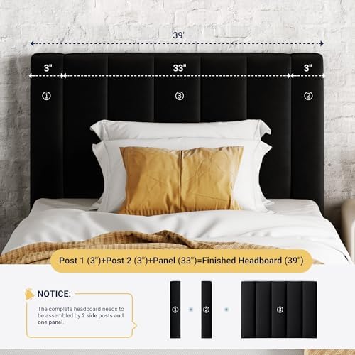 Allewie Twin Bed Frame/Velvet Upholstered Bed Frame - Image 5