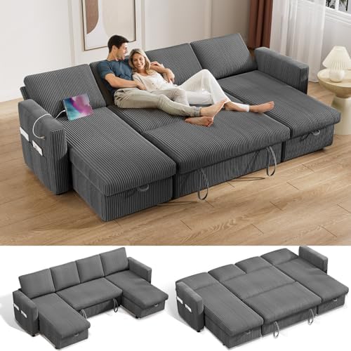 Vipbear 104" Sectional Sleeper Sofa Bed by VipbearLiving