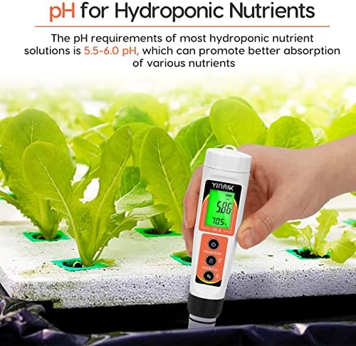 YINMIK PH Meter, Digital 4 in 1 PH EC TDS Temp Meter - Image 3