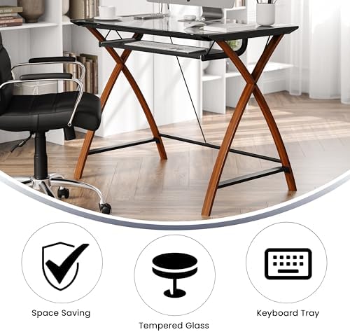 Flash Furniture Jude Tempered Glass Computer Desk - Image 5