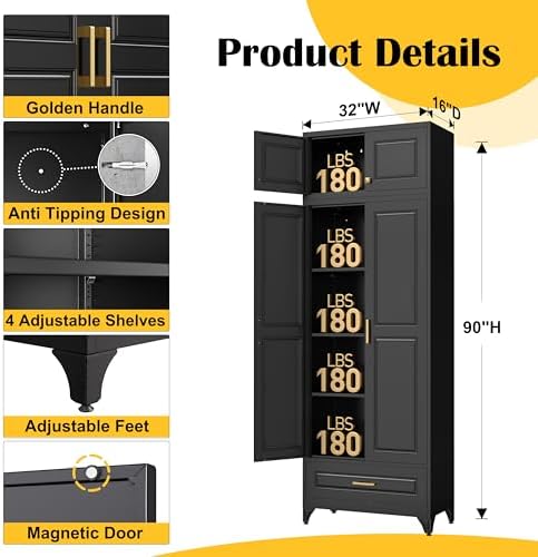 SteeLoong 90" Metal Storage Cabinet - Image 2