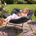 Papasan Rocking Chair, Oversized Outdoor Egg Chair by Dovov