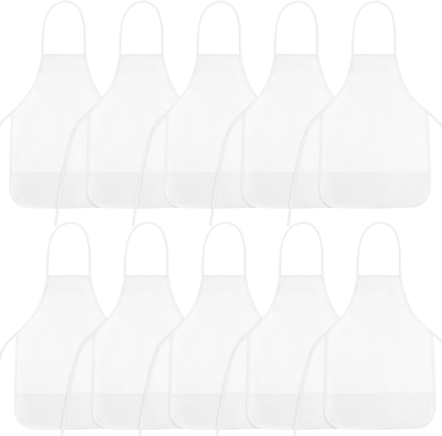 NACHLYNN 10/20/30 Pcs Kids Painting Apron Kid Art Aprons Toddler Paint Apron Smock with 2 Pockets for Cooking Painting Craft