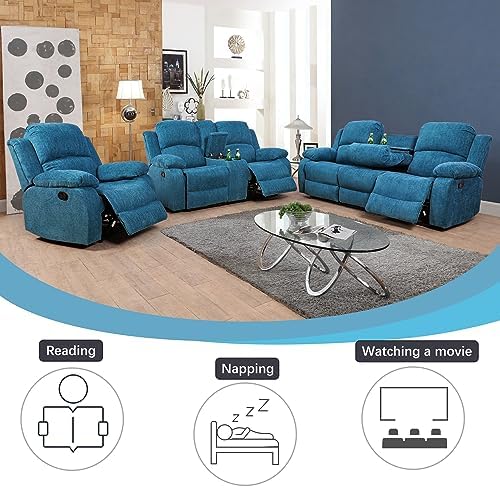 A Ainehome Living Room Furniture Set Recliner Sofa Set Loveseat Chair Furniture - Image 5