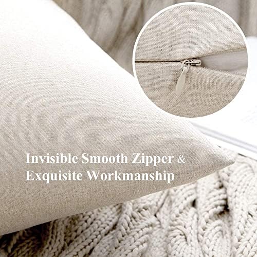 MIULEE Decorative Outdoor Pillow Covers Waterproof 12x12 Beige - Image 5