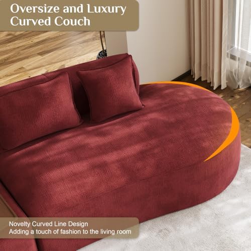 154" Oversized Sectional Sofa for Living Room, Modern Luxury Plush Chenille - Image 6