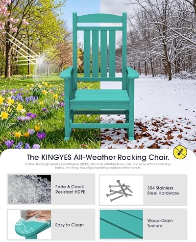 KINGYES Oversized Outdoor Rocking Chair - Image 5