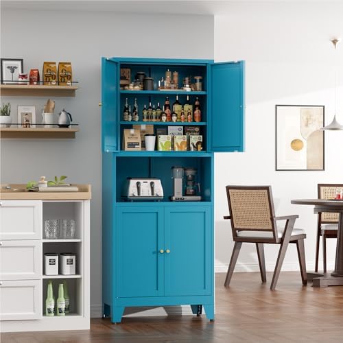 COFaR 69" Pantry Cabinet, Metal Storage Cabinet - Image 2