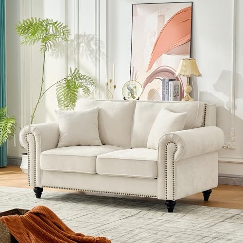 KEIKI 64" Oversized Chenille Loveseat Sofa - Image 3