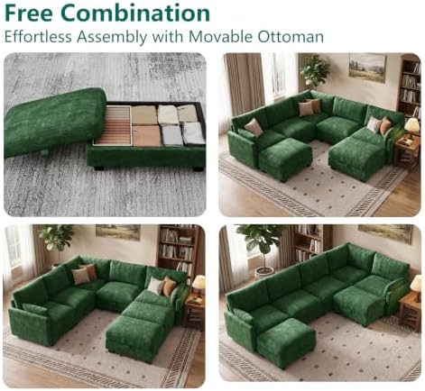 Modular Sectional Sofa, Oversized V-Shaped Couch - Image 5