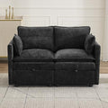 55" Modular Loveseat Sofa with Storage, Upholstered Cloud Sofa Small Love Seat by Abbrevi