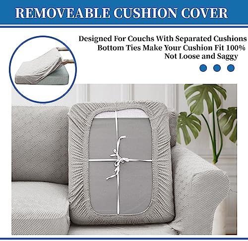 XINEAGE 4-Piece Stretch X-Large Sofa Cover, Washable Couch Covers - Image 6