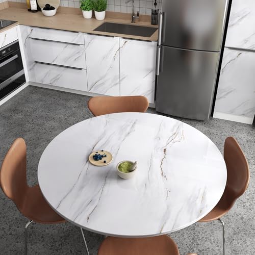 15.7"x354.3" Glossy White Marble Contact Paper - Image 3
