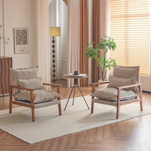 VINGLI Mid-Century Modern Cloud Accent Armchairs Set of 2 - Image 3