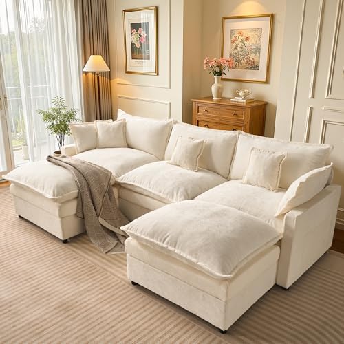 108" Oversize Modular Sectional Couch U Shaped by DesignforBetterLife
