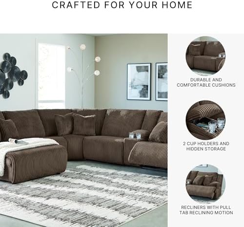 Signature Design by Ashley 6-Piece Reclining Sectional Sofa - Image 5