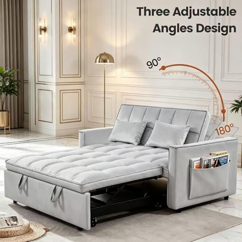 NicBex Sleeper Sofa Bed with Adjustable Backrest & Side Pockets - Image 4