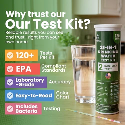 21-in-1 Drinking Water Test Kit – 120 Strips + 2 Bacteria Tests – Easy DIY - Image 3