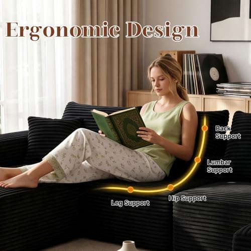 118" U-Shaped Boneless Couch for Living Room - Image 4