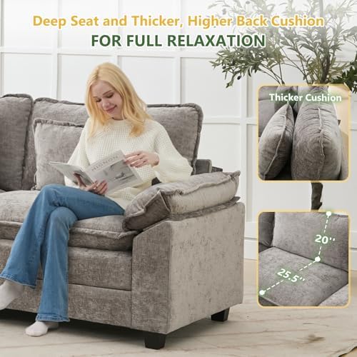 Oversized Modular Sectional Sofa Set, Convertible Deep Seat Cloud Couch - Image 6