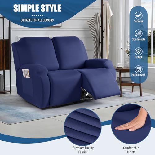 TAOCOCO Stretch Recliner Loveseat Cover 2 Pieces Couch Covers - Image 2