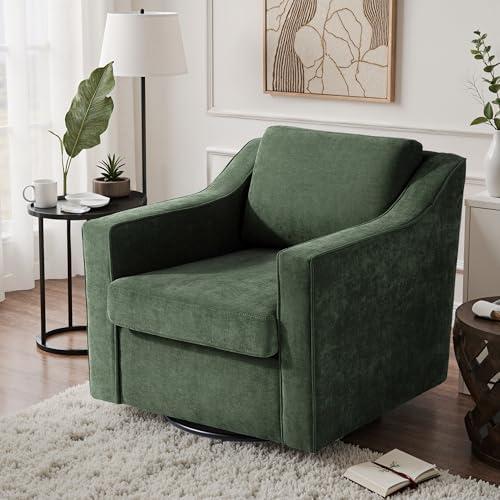 Swivel Accent Chair, Chenille Upholstered Armchair - Image 4