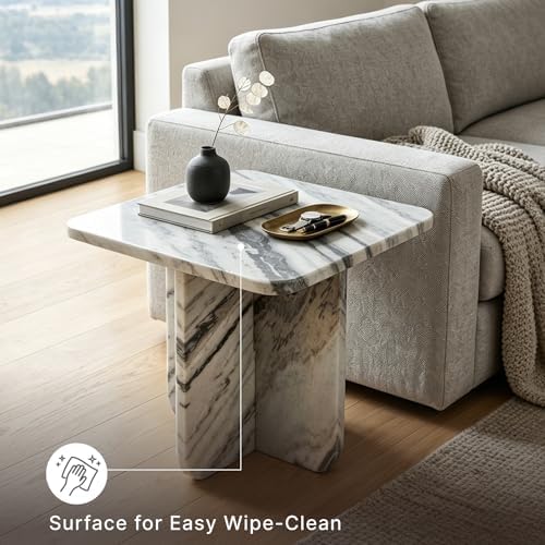 Signature Design by Ashley Baretton Marble Coffee Table, Square Nesting Design - Image 6