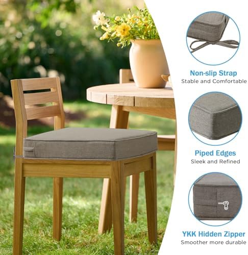 18.5 x 16 Inch Sunbrella Outdoor Chair Cushions - Image 6