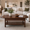 100% Solid Oak Wood Coffee Table by Vadisun